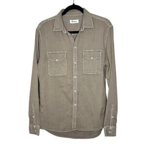 Rowan Leeds Double Layer Cotton Gauze Shirt Long Sleeve Pockets Work Casual S